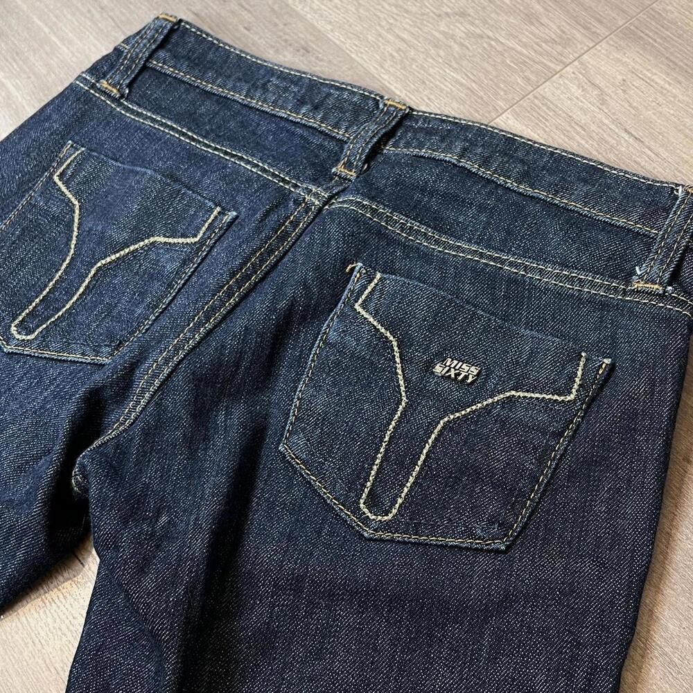 Miss Sixty Dark Wash Chain Super Low Rise Skinny Jeans